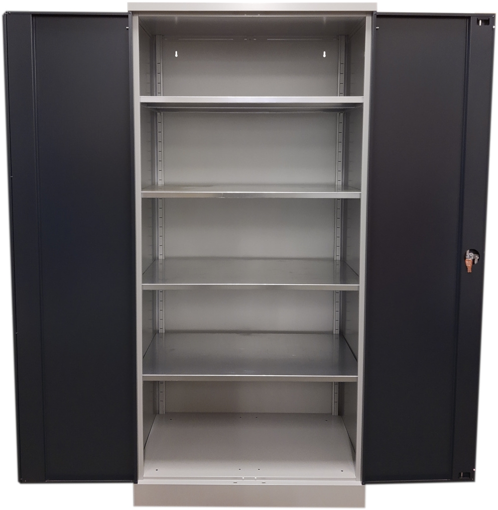 XXL Vorratsschrank Stahlschrank mit verzinkten Fachböden 195 x 92 x 60
